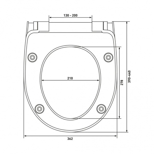 Сиденье для унитаза с крышкой EGO Bas Slim So дюропласт с Soft-close