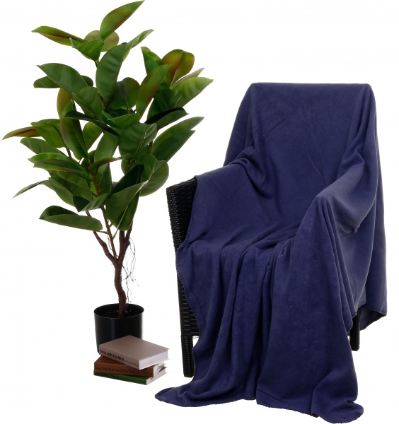 Плед флісовий Folkstone Gray 160x200 см денім La Nuit 