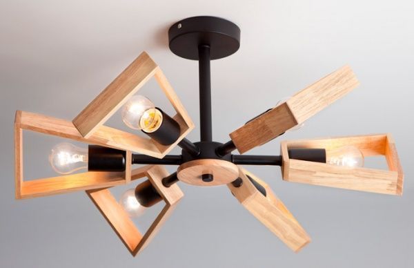 Люстра стельова Strotskis Klark 6x40 Вт E27 чорний 70056/6 