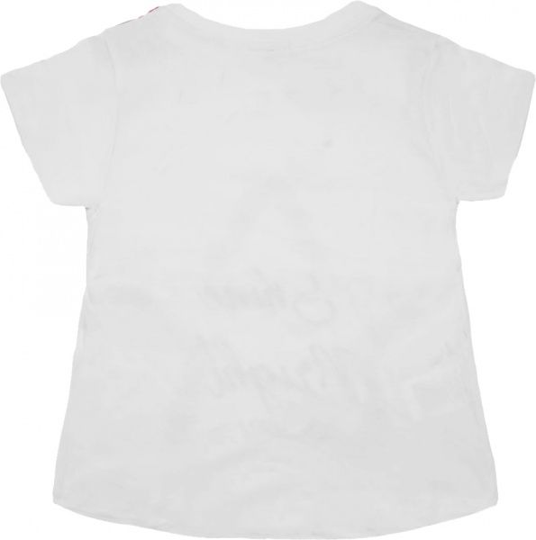 Футболка для девочки AKKU 9081 с звездой р.110 белый 