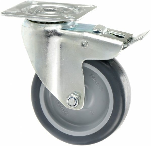 Колесо поворотное с тормозом 1477 РАО 075 Р40 TENTE