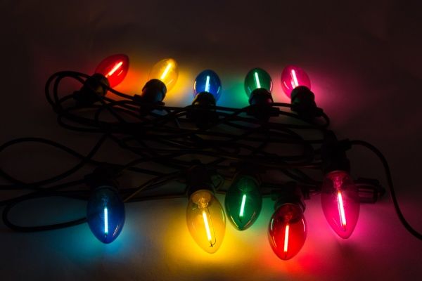 Электрогирлянда линейная Девилон лампа с одной нитью светодиодная (LED) 10 ламп 8,4 м