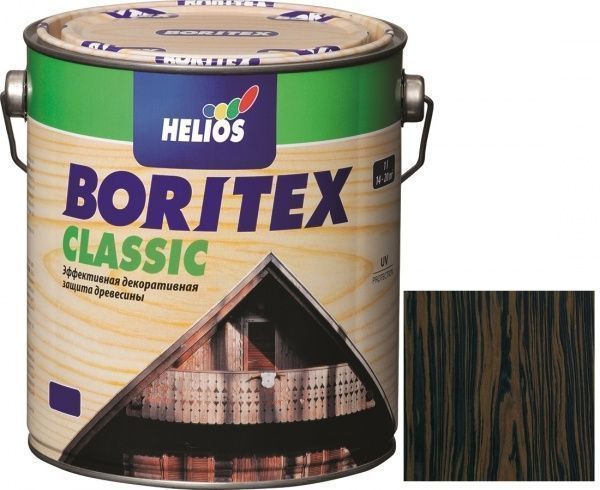 Лазур Helios Boritex Classic 5 ебенове дерево мат 2,5 л