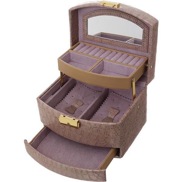 Сундук для украшений Бежевый 16x13.5x12 см