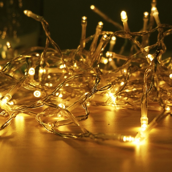 Электрогирлянда линейная SHLigts Нить (ILD100WW-F) встроенный светодиод (LED) 100 ламп 5 м 