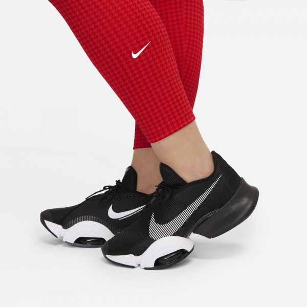 Лосины Nike W NK ONE DF ICNCLSH PR MR 7/8 DD4563-673 р.XS красный