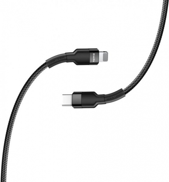 Кабель ColorWay Type-C - Apple Lightning (PD Fast Charging 20 Вт) 3.0 А 0,3 м чорний (CW-CBPDCL054-BK) 