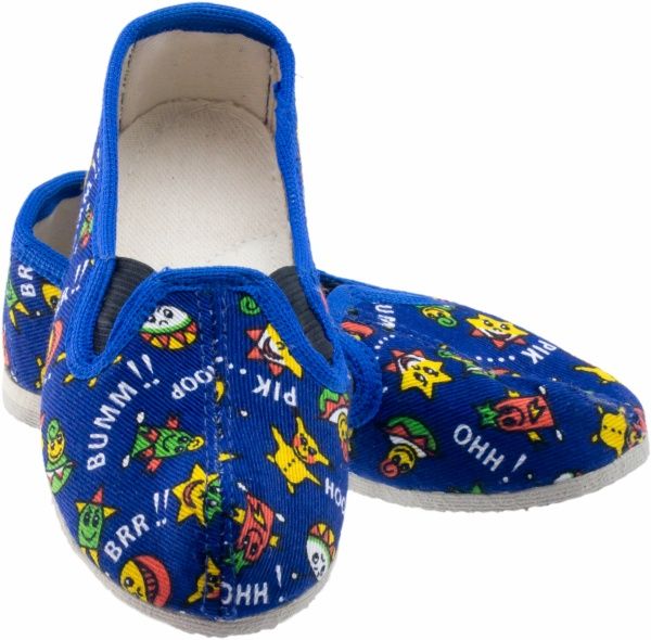 Тапочки для мальчиков Экотапок Резинка синие с супинатором 1025 р.25,5