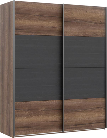 Шкаф Forte Meble BELLEVUE RMRS824E1 2d дуб болотный 