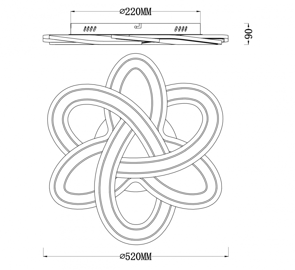 Люстра потолочная Hopfen LAGOM-120 WH 120 Вт LED-модуль белый