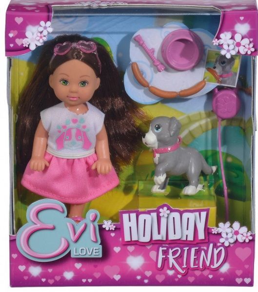 Кукольный набор Simba Steffi & Evi Love Holiday Прогулка со щенком с аксессуарами