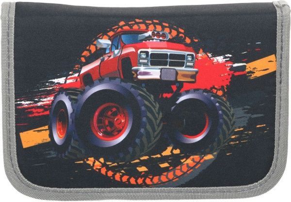 Пенал школьный Джип 930149 черный с красным