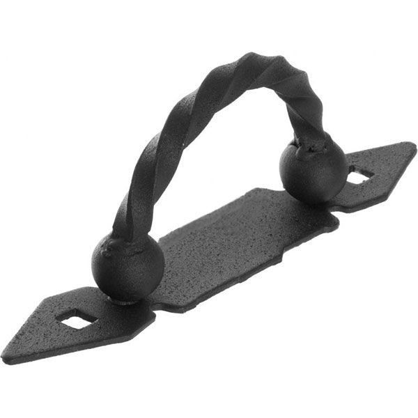 Ручка кована Ретро на підкладці чорний матовий