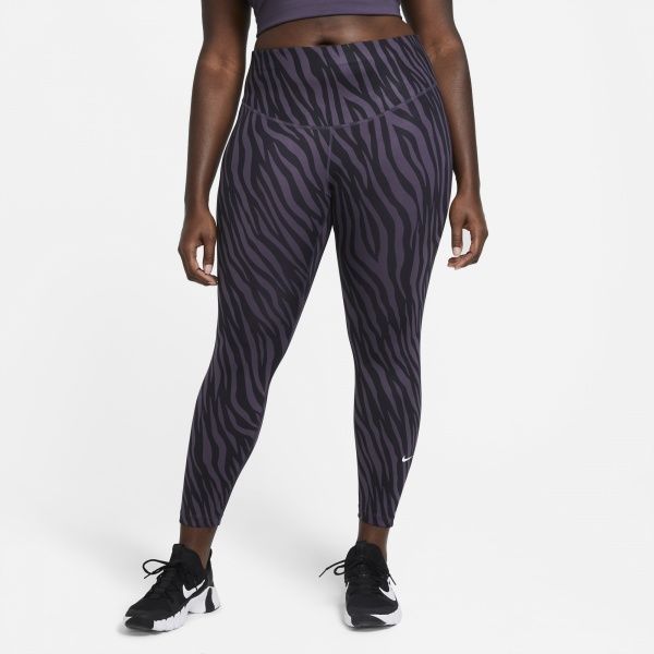 Лосины Nike W One 7/8 AOP TGT ICNCLSH DC5276-573 р.XS черно-белый