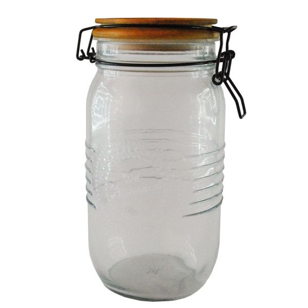 Банка із застібкою 1,5 л з дерев'яною кришкою 212851-WL Old Fashioned