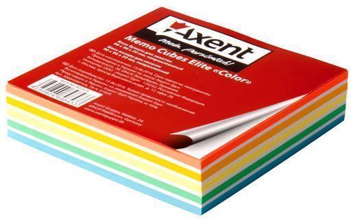 Бумага для заметок 8024-A Elite Color 90х90 мм непроклеенная 210 листов Axent