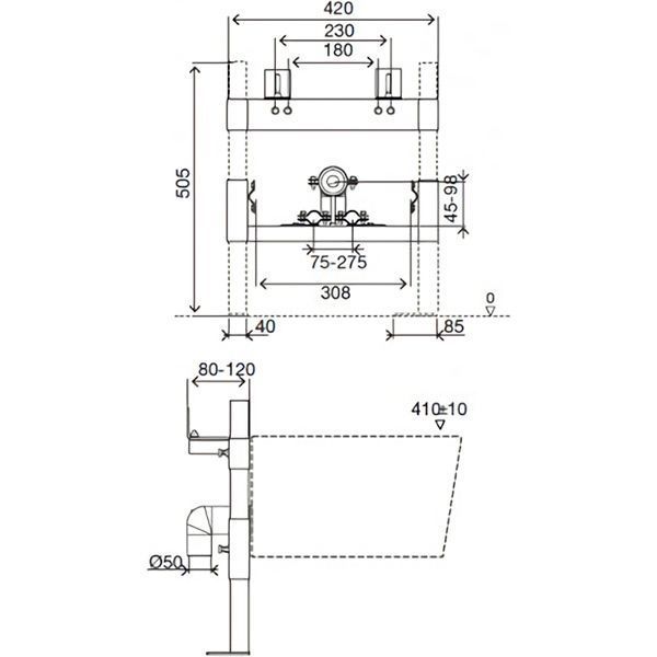 Инсталляция для биде Imprese i4300
