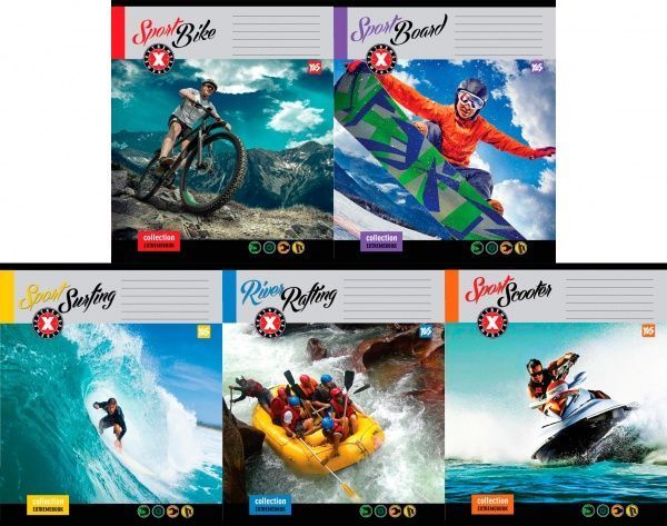 Комплект зошитів Extreme 2018 36 аркушів в лінію 15 шт. YES