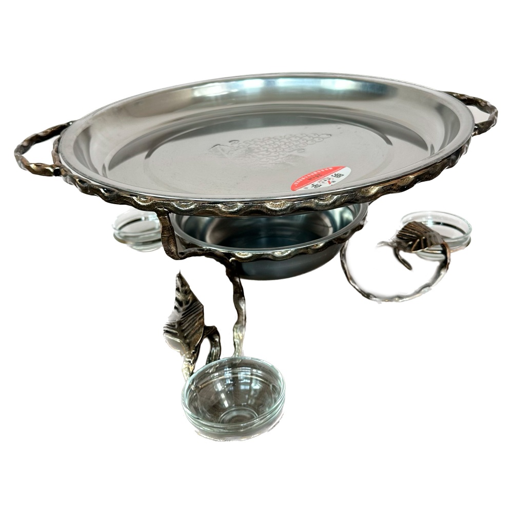 Садж Metalzavod для мяса 36 см з соусницами