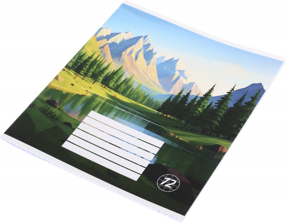 Тетрадь школьная Pixel landscape2_25 12 листов скоба, клетка Nota Bene