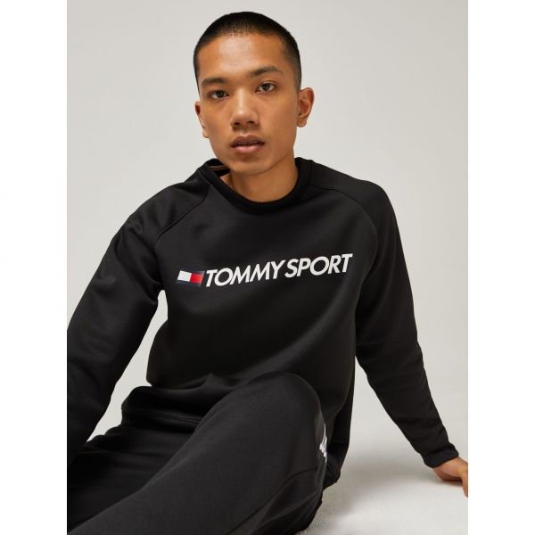 Джемпер Tommy Hilfiger FLEECE LOGO CREW NECK S20S200280099 р. XL чорний
