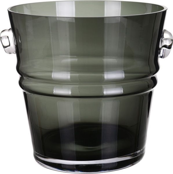 Ваза скляна сіра Баскет 24х24.8 см Wrzesniak Glassworks