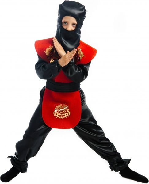 Костюм дитячий карнавальний КАРНАВАЛІЯ Ніндзя 5-7 років р.122 червоний 