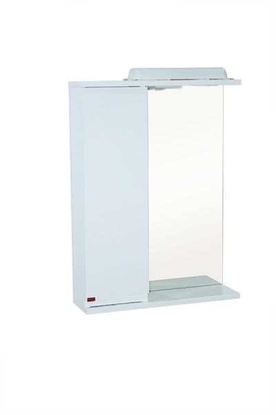 Шкафчик-зеркало ХАСТ Лацио 55 белый L 