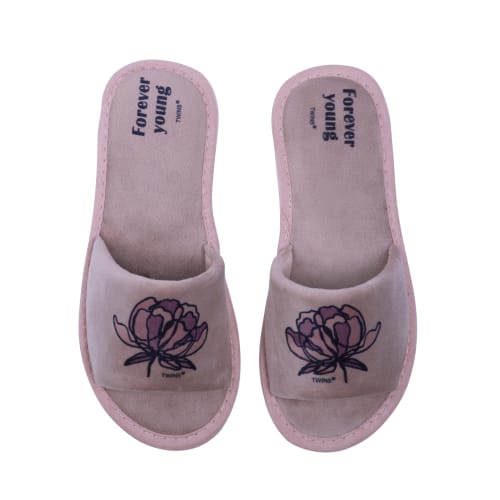 Тапки домашние Twins HS-VL велюр р.38/39 бежевый 