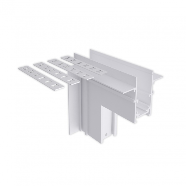 Соединитель угловой Hopfen встраиваемый 006 для шинопровода магнитного белый 395868 