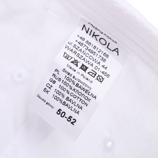 Кепка для девочек Pampona 21 L 04 р.52 белый 