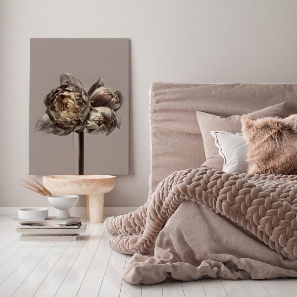 Картина на полотні Бежеві квіти 70x50 см WS Holst 14082216 