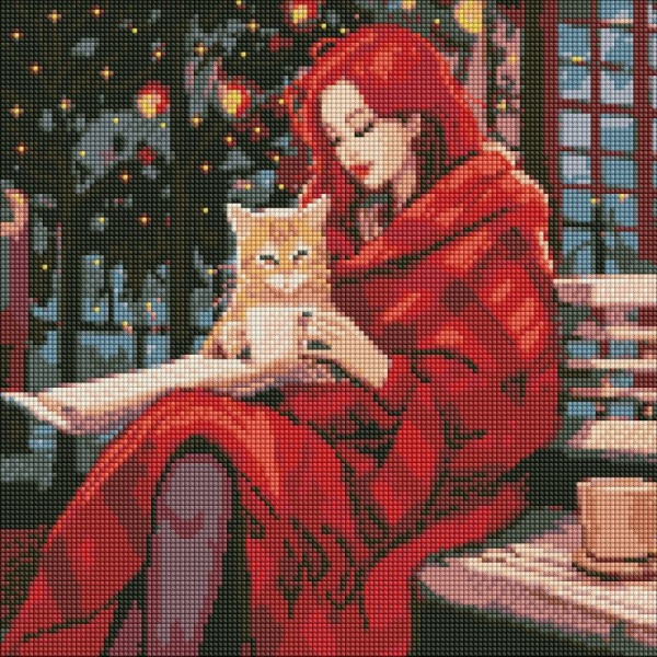 Алмазная мозаика Неразлучные друзья с АВ стразами 40х40 см Идейка 