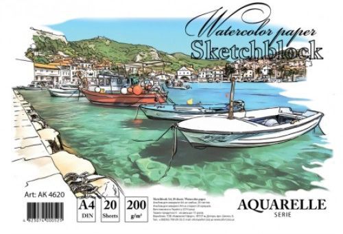 Альбом для рисования на скобе 20 листов АК4620 GRAFIKA