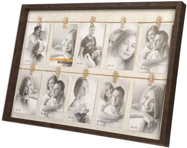 Мультирамка Velista 12B-10B на 10 фото 10x15 см коричневый 