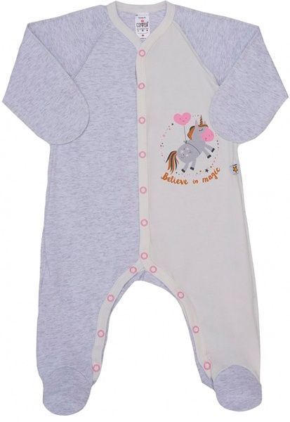 Комбинезон детский ТМ Софія ЕДИНОРОГ MAGIC р.68 серый меланж 200168 