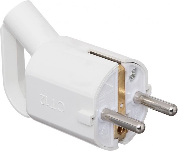 Вилка кабельная UP! (Underprice) CT12 с заземлением 250В 16А IP20 белый