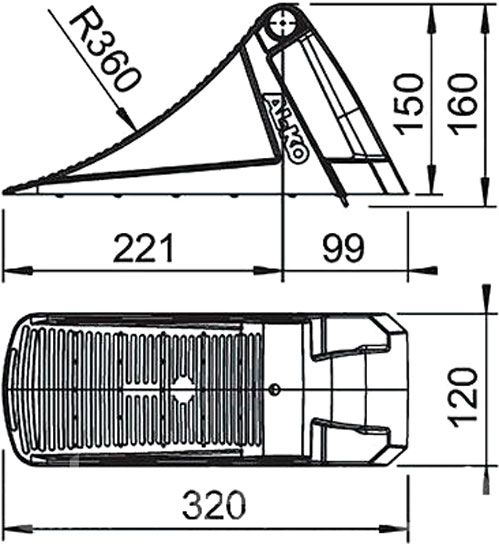 Противооткатный упор UK 36KL AL-KO