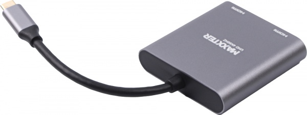 Перехідник Maxxter сірий (V-CM-2HDMI) 