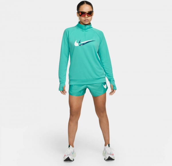Шорты Nike W NK SWSH RUN SHORT DD6831-392 р. L бирюзовый