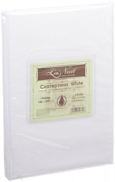 Скатерть White 140x180 см белый La Nuit 