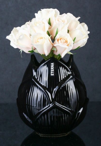 Ваза Флора бутон 3002 19,5 см чорна Eterna