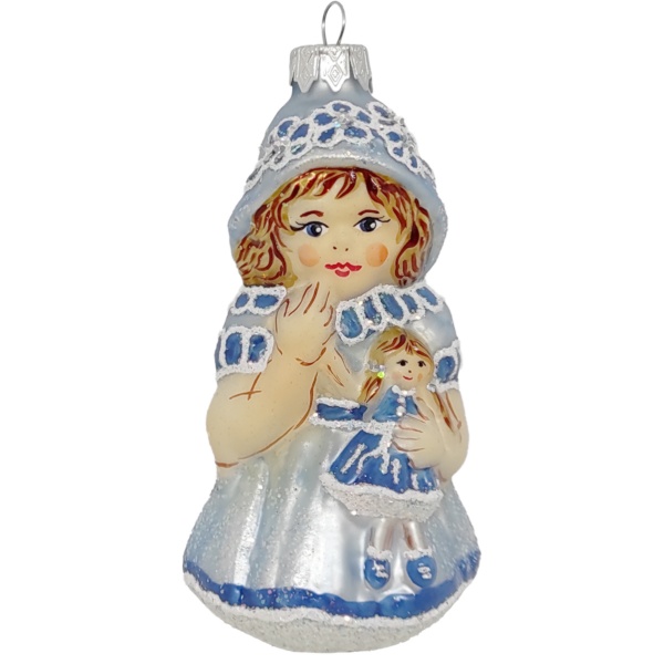 Іграшка на ялинку Дівчинка з лялькою різнокольоровий 2103-1