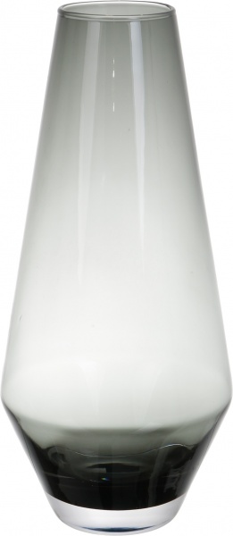 Ваза стеклянная Wrzesniak Glassworks Fin Grey 17-8588 25 см серый 