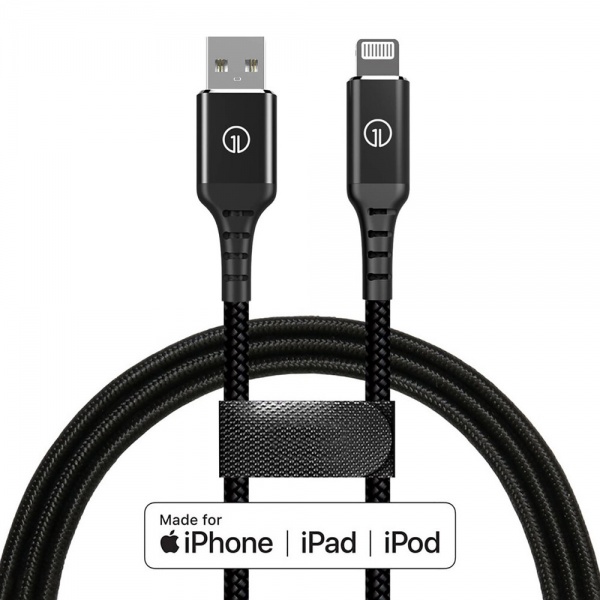 Кабель OneLounge 1Power MFi Lightning to USB 1,2 м black (13899) 
