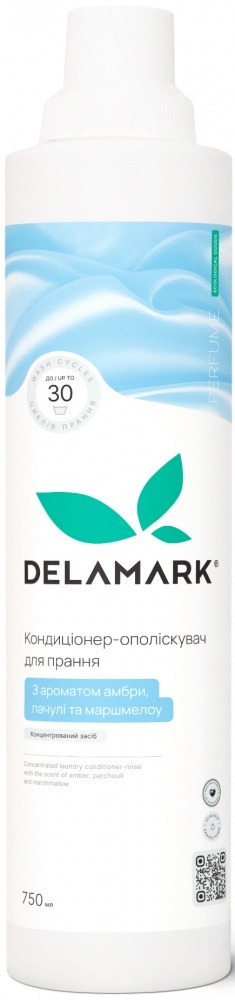 Кондиционер-ополаскиватель DeLaMark с ароматом амбры, пачули и маршмэллоу 0,75 л