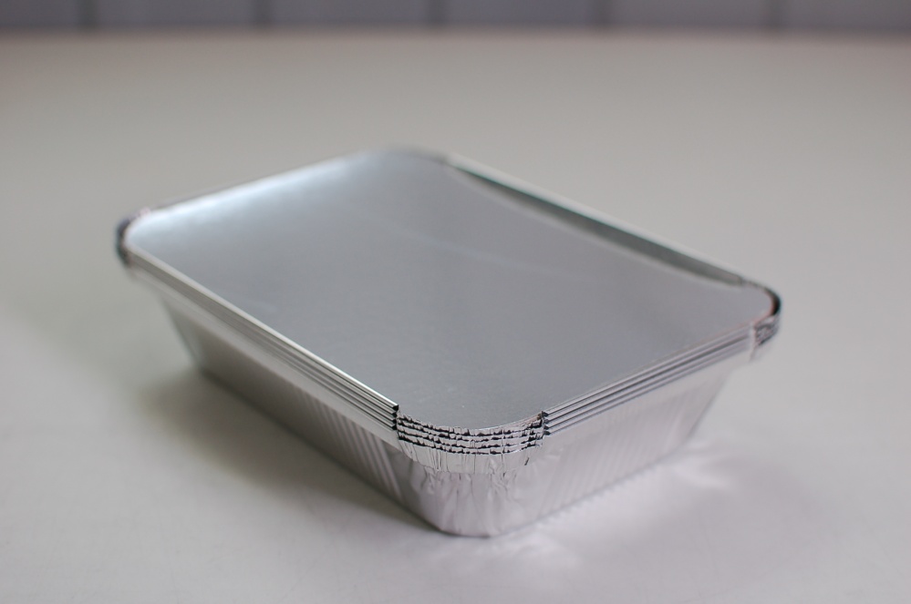 Комплект контейнерів Гриль Шеф із харчової алюмінієвої фольги 960 мл з кришкою 4 шт. GCR64L&L/4