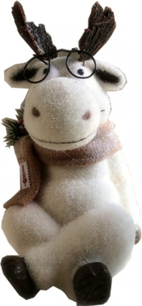 Декоративна фігура Лосенятко у шарфику JM18796B 29 см 