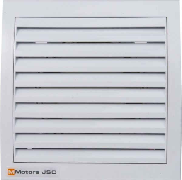 Вентилятор MMotors ММ 100 квадратний із зворотним клапаном білий надтонкий
