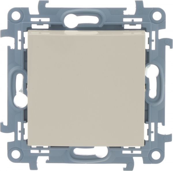 Выключатель одноклавишный Simon 10 без подсветки 10 А 250В кремовый CW1.01/41